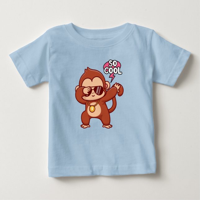so cool monkey kid baby T-Shirt (Front)