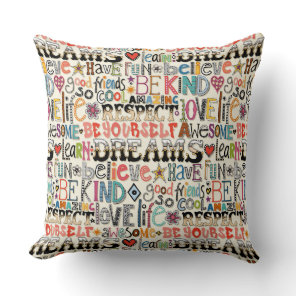 so cool typography throw pillow