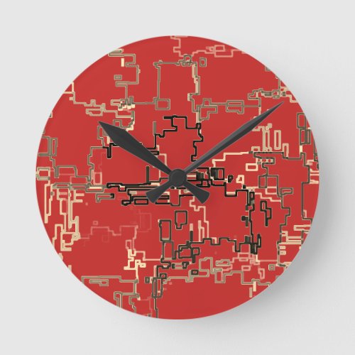 SO COOL Unique Pattern Round Clock