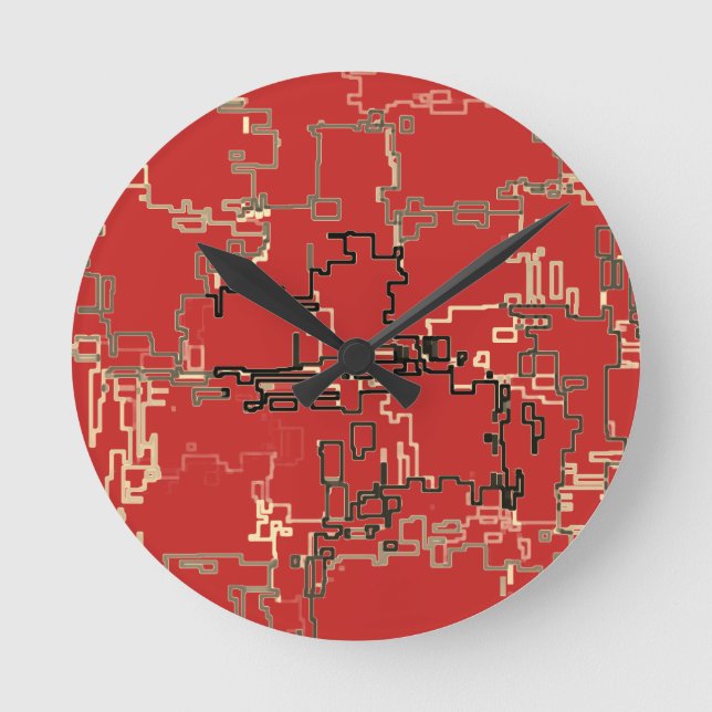 SO COOL Unique Pattern Round Clock (Front)