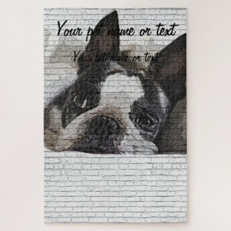 So Cute Boston Terrier Dog Jigsaw Puzzle