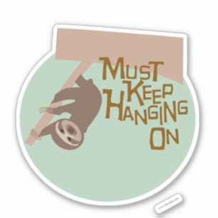 So Cute Hang On Cartoon Sloth Design Sticker