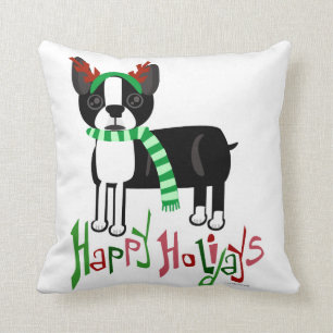 So Cute Holiday Dog Throw Pillow