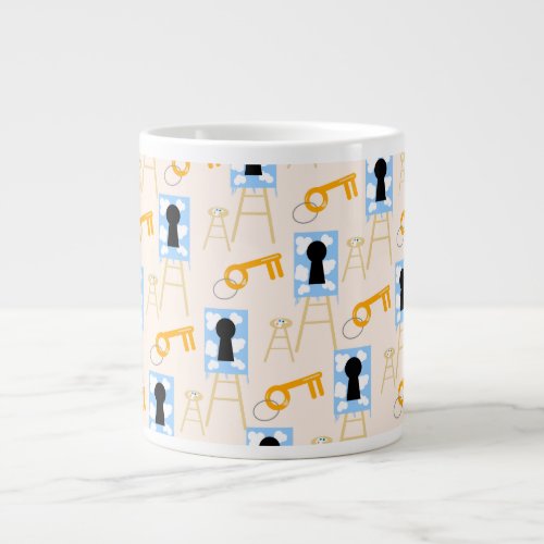 So Cute Key to My Art Pattern Fun Design Large Coffee Mug