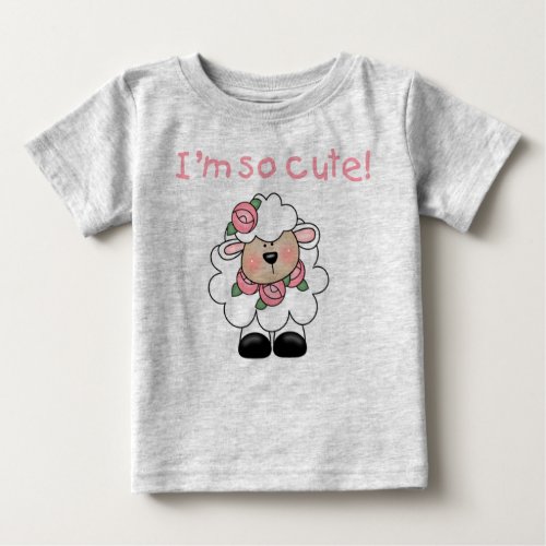 So Cute Lamb Baby T_Shirt