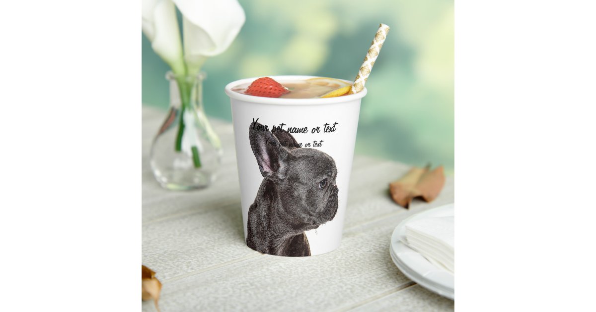 So Cute Puppy French Bulldog Paper Cups | Zazzle