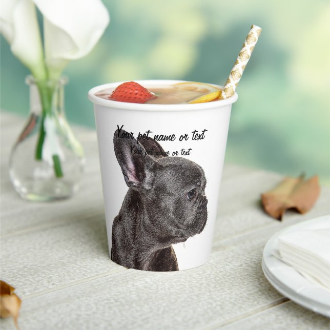 So Cute Puppy French Bulldog Paper Cups (Insitu)