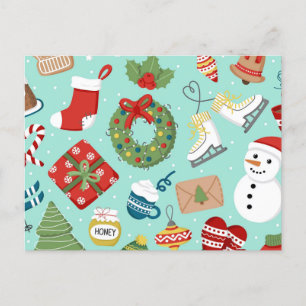 So Cute Santa Claus Christmas Sweets Personalized Holiday Postcard