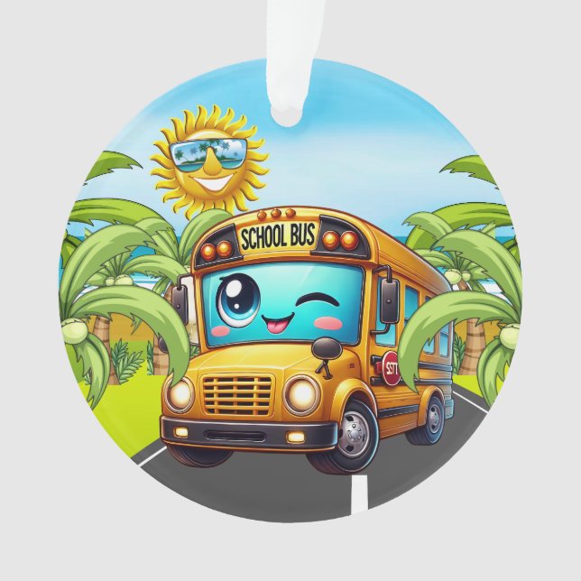 SO CUTE School Bus  Ornament (Front)