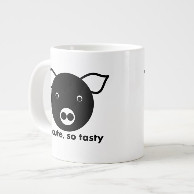 so cute, so tasty, pork large coffee mug (Front Left)
