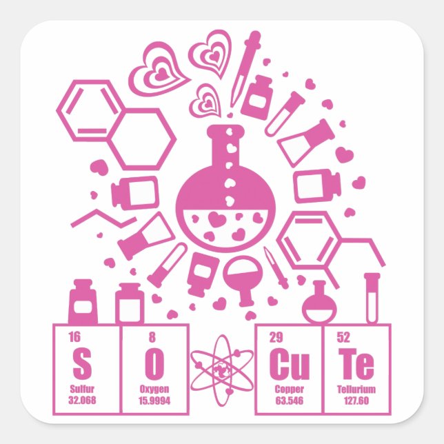 SO_CuTe Square Sticker (Front)