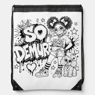 So Demure™ DIY Drawstring Backpack