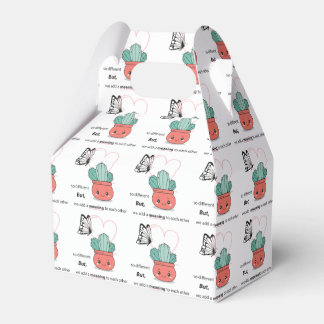 So Different , Perfect Together – Cute Love Couple Favor Boxes