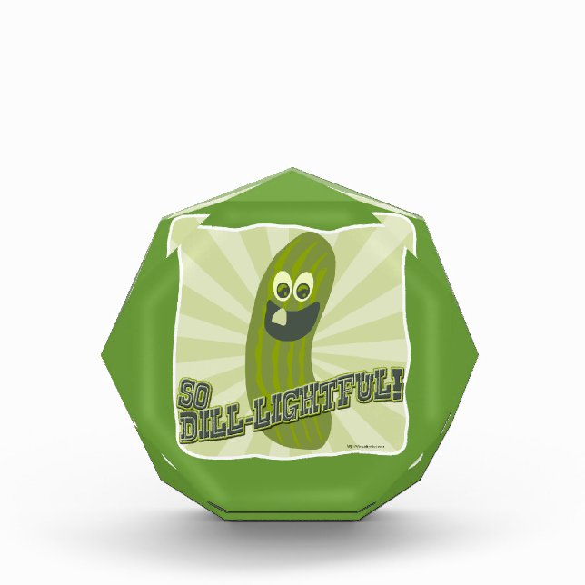 So Dill-ightful Pickle Design Acrylic Award (Front)