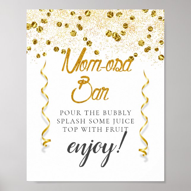 So Elegant Baby Shower Mimosa Bar Sign (Front)