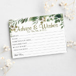 So Elegant Eucalyptus Wedding Advice Wishes Cards<br><div class="desc">Wedding Advice and wishes Cards for bride and groom keepsake,  Wishes for Mr & Mrs - Bridal Shower,  Bachelorette Games.</div>