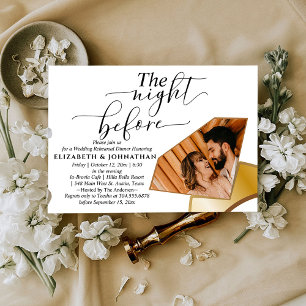 So Elegant The Night Before Rehearsal Dinner Invitation