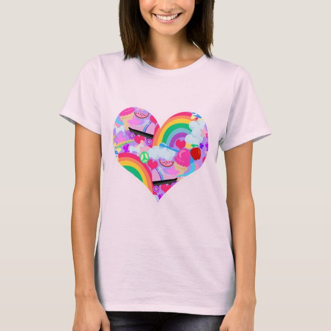 So Epic Eighties Explosion Heart T-Shirt (Front)