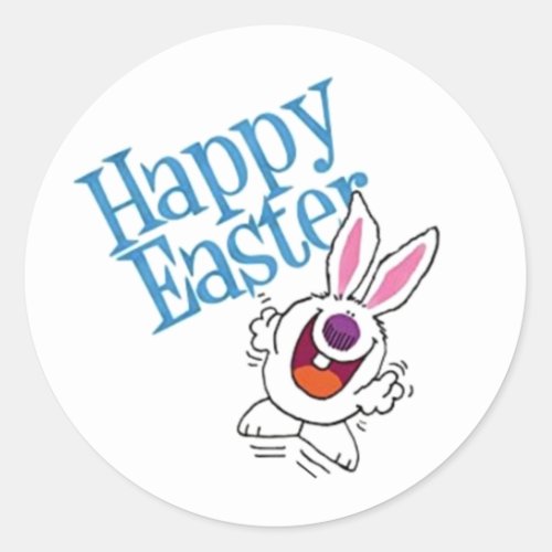 So Excited Easter Classic Round Sticker