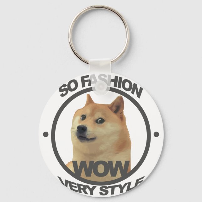 So Fashion, So Doge Keychain (Front)