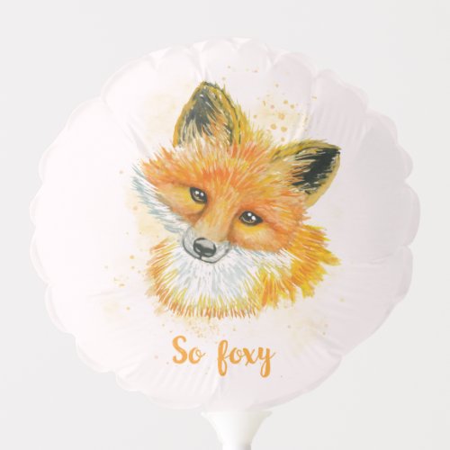 So Foxy Watercolor Fox Balloon