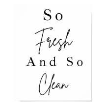 So Fresh And So Clean Bathroom Wall Decor
