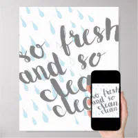 So Fresh and so Clean Clean Rap Lyrics Bathroom (Instant Download) 