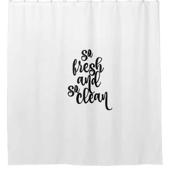 So Fresh So Clean Personalized Shower Curtain (Front)