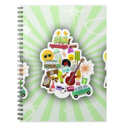 So Fun Retro Collage Too Notebook