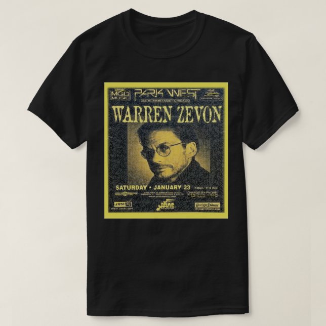 So Funny Warren Art Zevon Classic Fans T-Shirt (Design Front)
