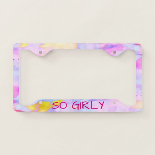 So Girly Customizable License Plate Frames | Zazzle.com