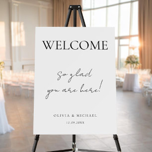 So Glad You Are Here Wedding Welcome Sign
