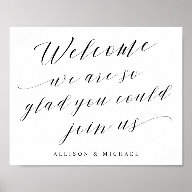 So Glad You Could Join Us Wedding Welcome Sign (Front)