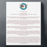 "So God Made A Dog" complains Plaque<br><div class="desc">Stand up plaque</div>