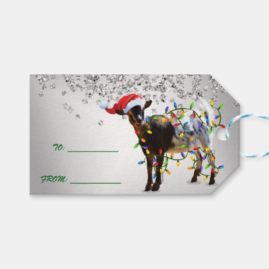 SO Good Christmas Goat Gift Tags Zazzle com