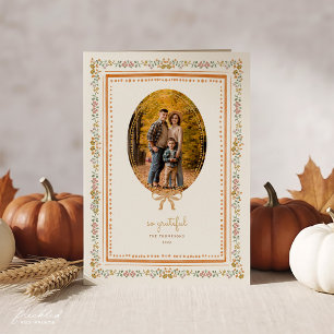 So Grateful Thanksgiving Family Photo Card
