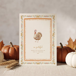 So Grateful Thanksgiving Greeting Card