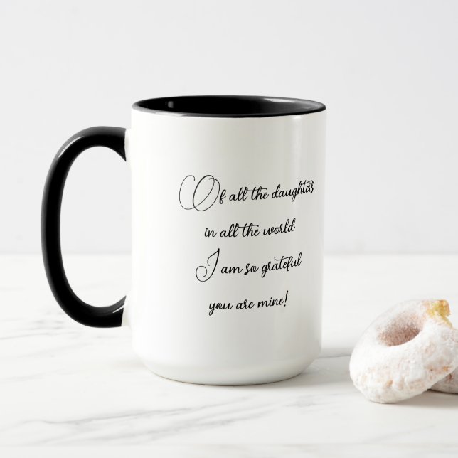 So grateful you are mine | Daughter Gift | Photo Mug (With Donut)