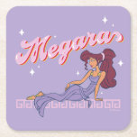 So Greek. So Chic. Megara Square Paper Coaster<br><div class="desc">Megara is so Greek,  so chic,  reclinging under her name typography. Get this Mega-cool graphic on a custom mug,  t-shirt,  or tote bag. Shop this design and more in Disney's Hercules store on Zazzle today!</div>