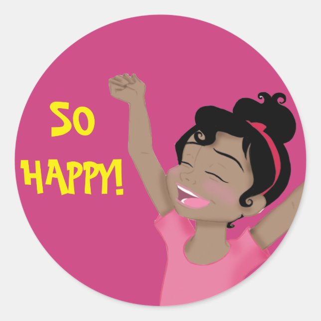 "So Happy" ClaraBelle Sticker (Front)