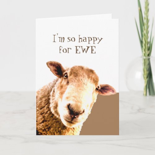 So Happy for EWE Fun Congratulations Sheep Card