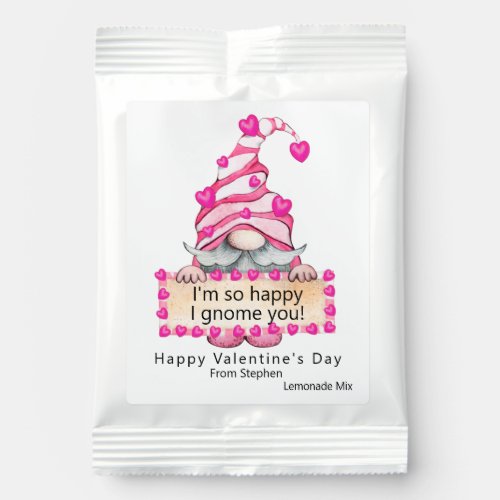 So Happy I Gnome You Valentines day School  Lemonade Drink Mix