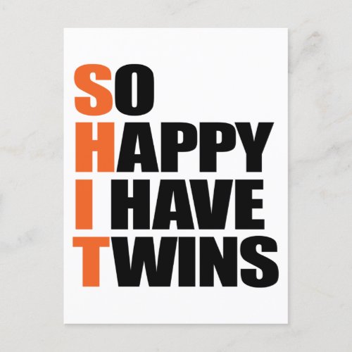 So Happy I Have Twins Mother of 2 Kids Mom Life Postcard