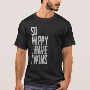 So Happy I Have Twins Vintage T-Shirt