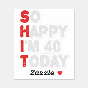 Happy 40th Anniversary Stickers - 3 Results | Zazzle
