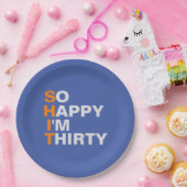 Mug Humour 30 Ans 'So Happy I'm Thirty' - Tasse Anniversaire Drôle En Céramique, Lavable Lave-vaisselle
