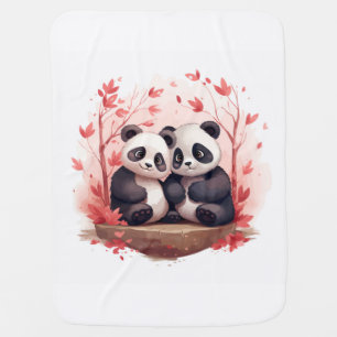So Happy Together Panda pair Baby Blanket