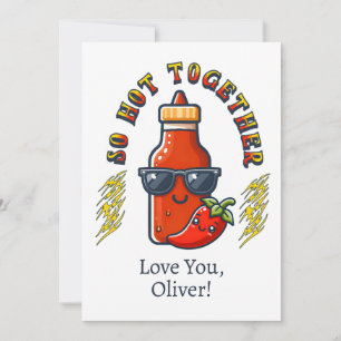 So Hot Together Hot Sauce Spicy Love Card