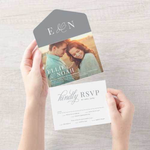 So In Love All In One Simple Wedding Invitation