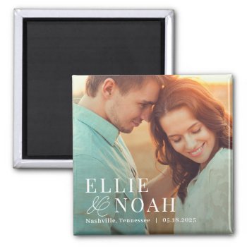 So In Love Editable Color Save The Date Magnet by berryberrysweet at Zazzle